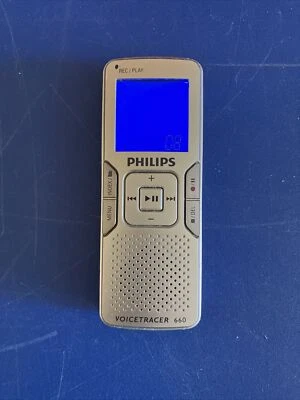 PHILIPS DIGITAL VOICE RECORDER. VOICETRACER MODEL 660. Silver/1GB. EXCELLENT. - Image 1 of 4