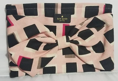 Muñequera geométrica de lona ligera con arco grande Kate Spade nueva sin etiquetas Foto 1 de 2