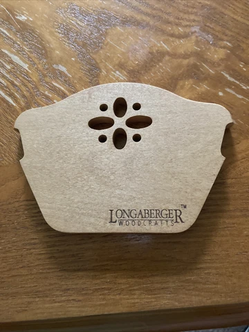 Longaberger Woodcrafts Bread Cracker Basket Wood Divider Single Divider Brown Cover