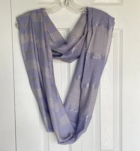 RISING TIDE Infinity Schal lila gestreift glänzend - Bild 1 von 13
