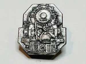 Vintage Sterling Silver O.St.C.C.R.R.M Saint Christopher Railroad Train Pin Stud - Picture 1 of 5