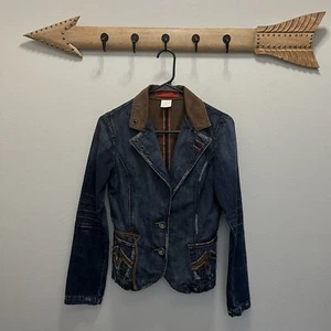 Level 99 Anthropologie | Vintage Western Denim Jean Jacket Size Small Button - Picture 1 of 7