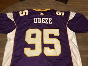Maglia Kenechi Udeze Minnesota Vikings Defensive End XL viola NFL Reebok - Foto 1 di 10
