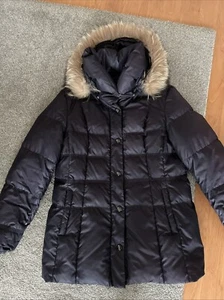 Daunenjacke Dunkelblau Gr.42 Mit Echtfell An Kapuze, Gut Erhalten, Winter , - Bild 1 von 13