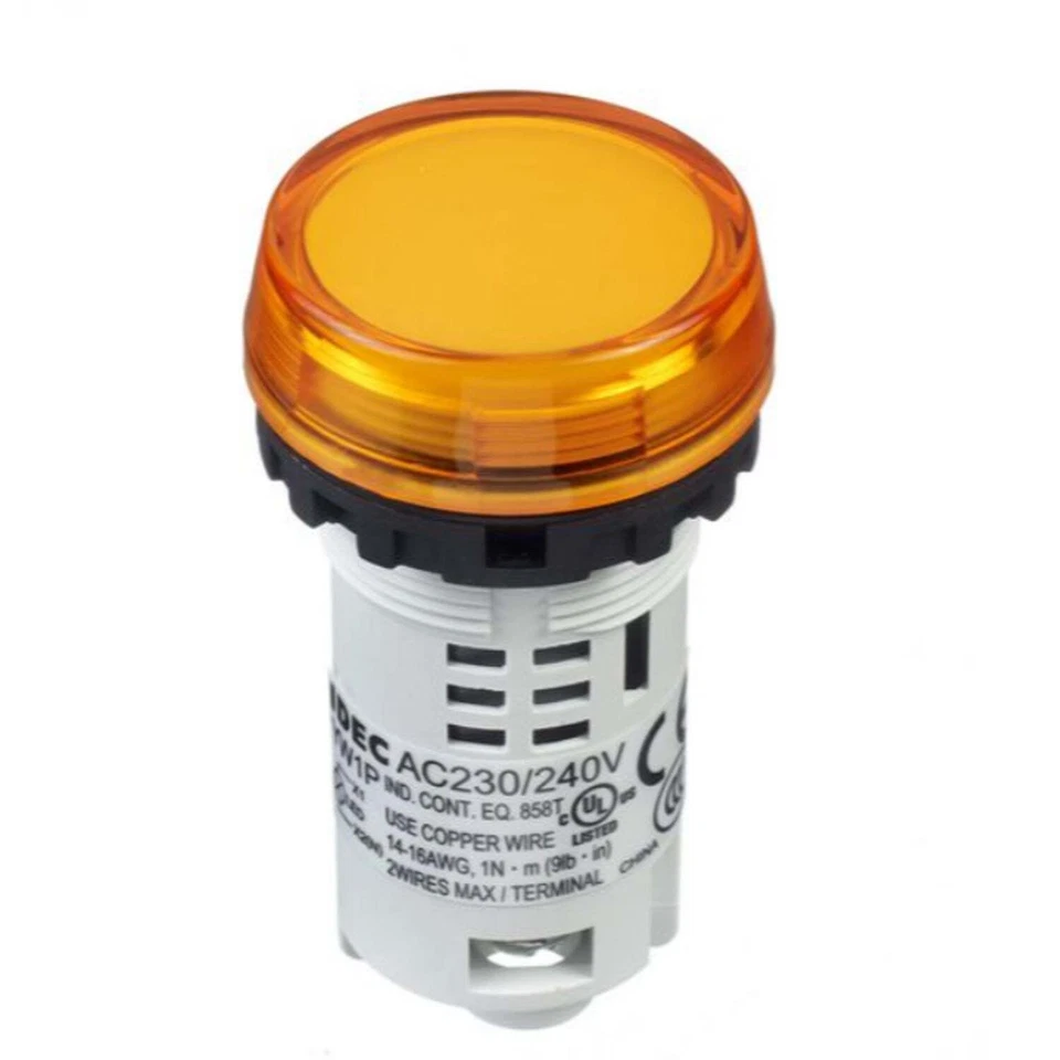 IDEC YW Panel Mount Amber LED Control station indicator 22mm Cutout 230/240 V ac - Image 1 of 1