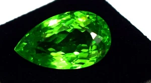 NEW Egyptian 47.85 Ct Certified Natural Green Peridot Pear Cut Loose Gemstone - Picture 1 of 10