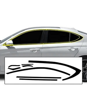 Fits Genesis G70 2019-2025 Side Chrome Delete Decal Blackout Vinyl Film Trim - Foto 1 di 7