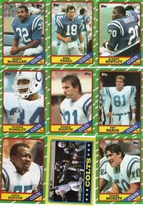 Indianapolis Colts 1986 Topps Football Team Set EX or better Bx1d - Bild 1 von 4