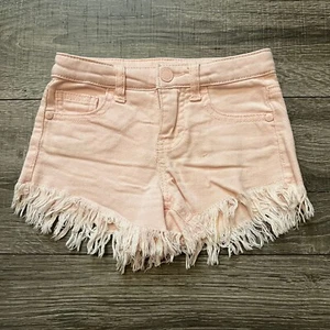Art Class Denim Shorts Girls size XS 4 5 Pink Frayed Cut Offs 5 Pocket - Picture 1 of 7