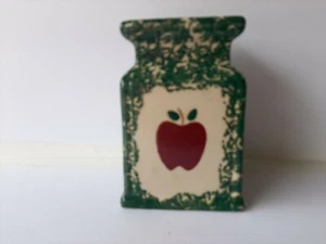 Cottage Core grüne quadratische Schwammvase, 6 1/4" hoch - Bild 1 von 6