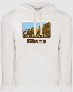 IRONMAN Canyons Endurance Runs by UTMB sudadera con capucha polar blanca talla S NUEVO - Imagen 1 de 3
