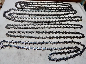 5x Used Mix Lot Chainsaw Chains Many Lengths You Sharpen & Resale Or Use 5O - Picture 1 of 4