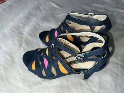 Rialto женщин Robby с ремешками сетки Stiletto каблук платье сандалии синий размер 5,5 М - Изображение 1 из 4