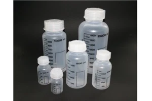Weithalsflasche graduiert rund 50 ml, 100 ml, 250 ml, 500 ml, 1000 ml 2000 ml - Bild 1 von 7