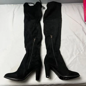 Catherine Malandrino Over The Knee Boots High Heel Black Sorcha Sexy Size 8 - Picture 1 of 14