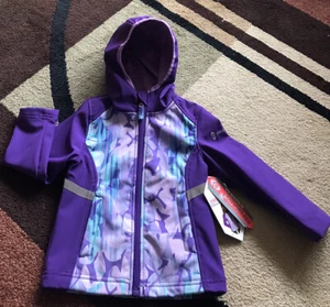 Free Country Purple Soft Shell Lined Water Resistant Jacket Girl’s Size 4 NWT - Picture 1 of 13
