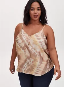 Neu mit Etikett Torrid Satin-Trägertop mit Knopfleiste Größe 1... WOW! - Bild 1 von 5