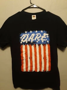 DARE American Flag T-Shirt Black Size Small D.A.R.E.  - Picture 1 of 1
