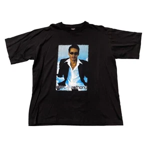Vintage Marc Anthony Rap Tee Music Band Promo T-Shirt Size XL Double Sided Black - Picture 1 of 11