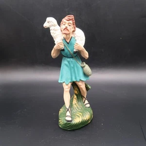Nativity Figure Shepherd 7 inches Japan Composite Paper Mache Vintage Christmas - Picture 1 of 8