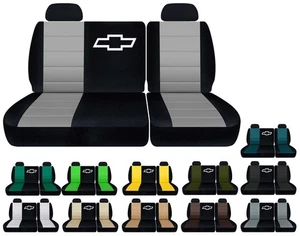 Truck seat covers Fits 1988 to 1994 Chevy C/K 1500 40-60 seats with design - Foto 1 di 22
