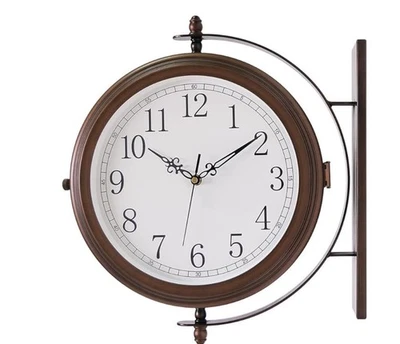 BESTIME 66264A 16-Inch Double Sided Metal Wall Clock Antique Red Coppe New 105.9 - Image 1 of 2