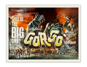 Póster de la película de monstruos Gorgo Giant Kaiju Attack 1961 impresión de decoración retro - Imagen 1 de 3