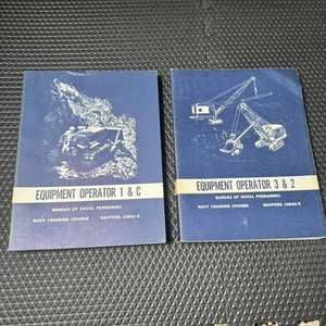 2 Vtg Navy Equipment Operator Training Course Guide Books 1965 NAVPERS Vol 1-3 - Picture 1 of 15