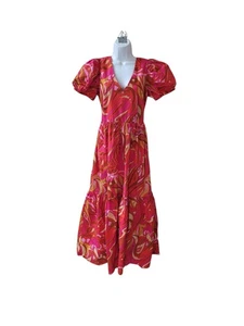 Usado 1. Maxi vestido para mujer STATE M multicolor manga abullonada en capas - Imagen 1 de 15