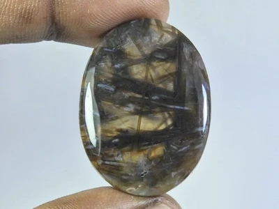 48Cts. Natural Tree Moss Agate Oval Cabochon Loose Gemstone 25X35X05MM r586 - Image 1 of 4