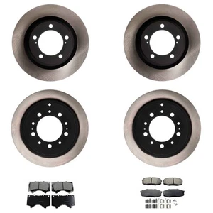 Advics FrontRear Rotor Akebono ProACTCeramic Disc Brake Pad Kit for LX570 Tundra - Picture 1 of 1