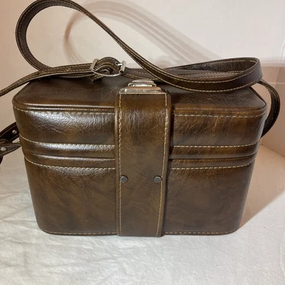 1970s Vintage Brown, Single Compartment Camera Bag, Model SLR-1500, Made In USA Foto 1 de 4