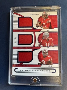 2023 Panini National Treasures CJ Stroud Smith-Njigba Harrison Triple Patch  /75 - Picture 1 of 4