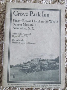 PROMO BROCHURE-GROVE PARK INN, ASHVILLE, N.C. CIRCA 1913 RAY VS. VARDON SHOWN - Picture 1 of 7