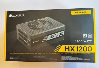 Crosair HX1200 80 PLUS PLATINUM Certified 1200W Fully Modular Power Supply Unit - Image 1 of 4