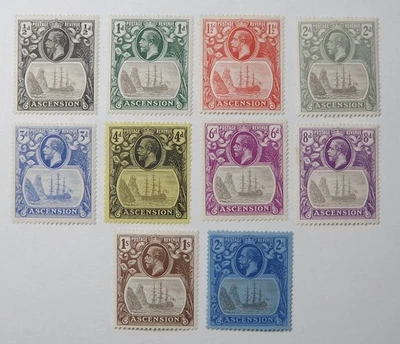 ASCENSION KGV 1924 Short Set To 2/ (SG10-19) - Very Fine Mounted Mint - £310 - Image 1 of 2
