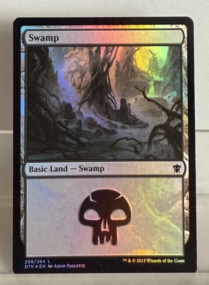 Magic the Gathering - Swamp #258 Dragons of Tarkir Foil - Image 1 of 2