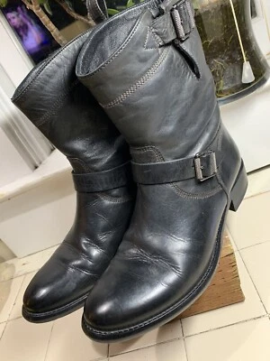 “BELSTAFF” Negro Cuero Envejecido Corto Moto Motociclista Botas Zapatos Talla 37 EE. UU. 7 Foto 1 de 4