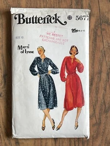 Butterick 5567 Matti Of Lynne Vintage Sewing Pattern Midi Dress Size 12 Complete - Picture 1 of 3