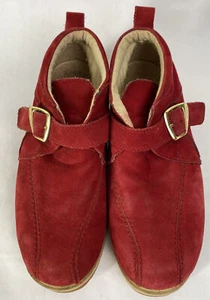 MOCASINES BUFFALINO VINTAGE DE GAMUZA ROJO para hombre talla 7 - Imagen 1 de 8