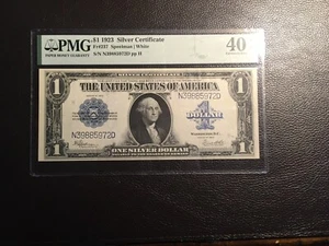1.00 1923 silver certificate FR237 PMG 40 extremely fine EPQ - Picture 1 of 2
