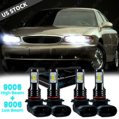 For Buick	Century 1997-2002 2003 - 4x 6000K LED Headlight High & Low Beam Bulbs - Image 1 of 4