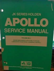 Holden Apollo JK Factory Workshop Manual Volume 1 with MPN 40043A - Picture 1 of 2