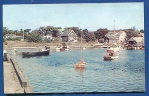 Cape Cod Harbor Scene Massachusetts Mass ma chrome postcard - Picture 1 of 2