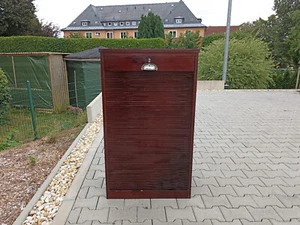 Art deco Aktenschrank Büroschrank Rollschrank Rolladenschrank " Mahagoni Funier" - Bild 1 von 9