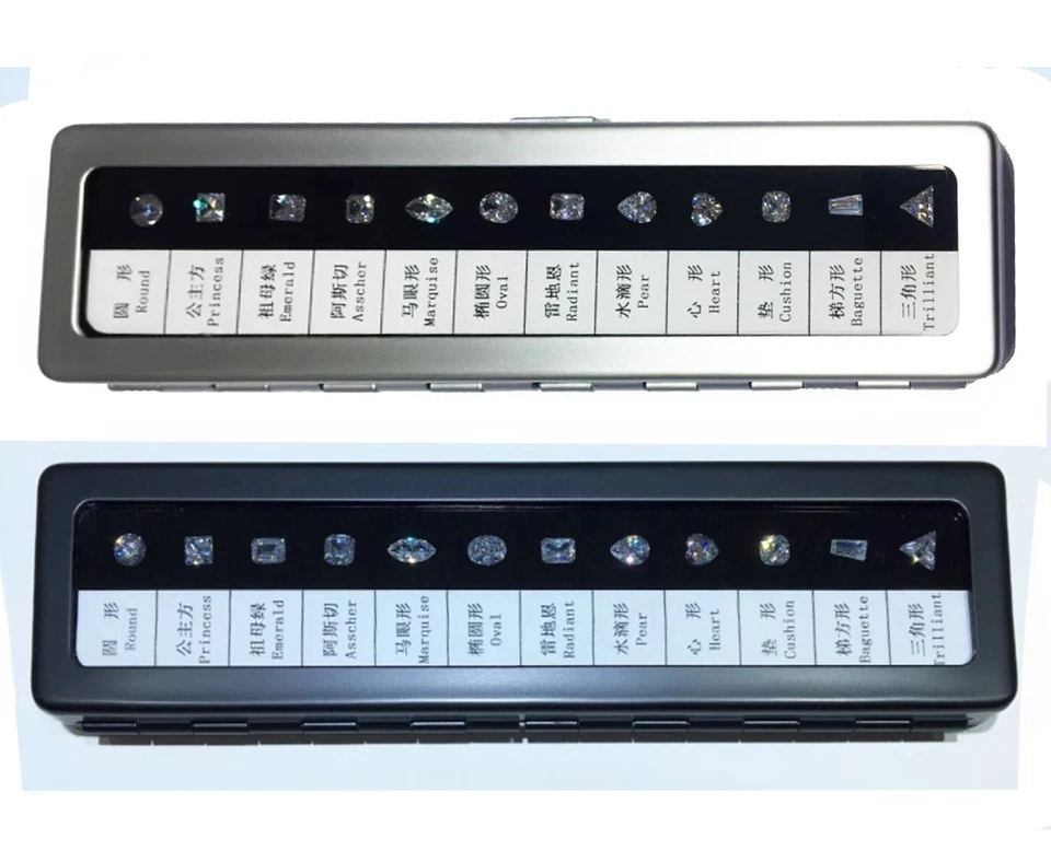 GIA Master Set 12CT DIAMOND Shaped Stone Grading TESTER Teaching Tools - Image 1 of 1