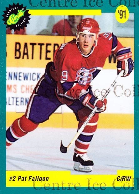 1991 Classic Hockey Draft #2 Pat Falloon - Image 1 of 1