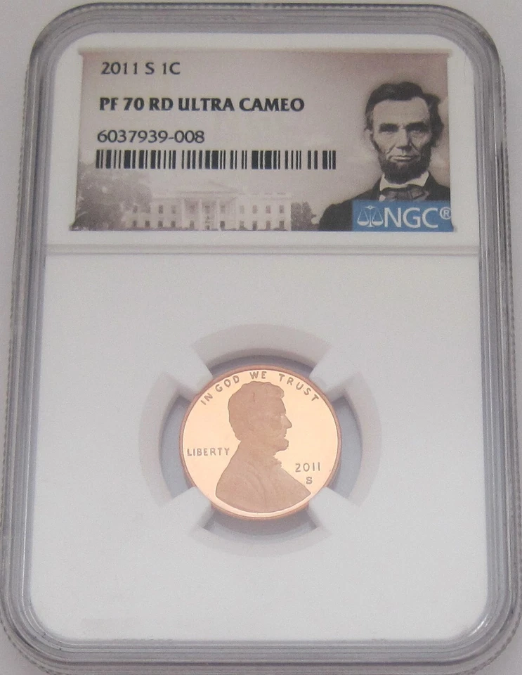 2011-S Lincoln Shield Cent NGC PF70 RED ULTRA CAMEO - Perfect GEM GRADED PROOF - Image 1 of 4