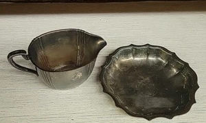 Vintage Chippendale International Silver Bowl Patina 5"x5"x 1" Candy Dish & Cup - Picture 1 of 6