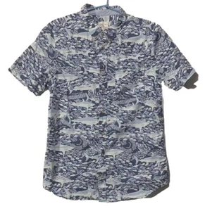 Vineyard Vines for Target Shark Print Short Sleeve Button Down Shirt Boys XL - Picture 1 of 17